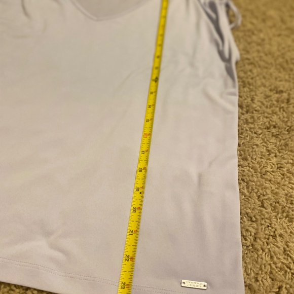 IVANKA TRUMP lavender  Cold Shoulder Short Tie Sleeve Tunic Top S/M Loose Fit - Picture 9 of 16